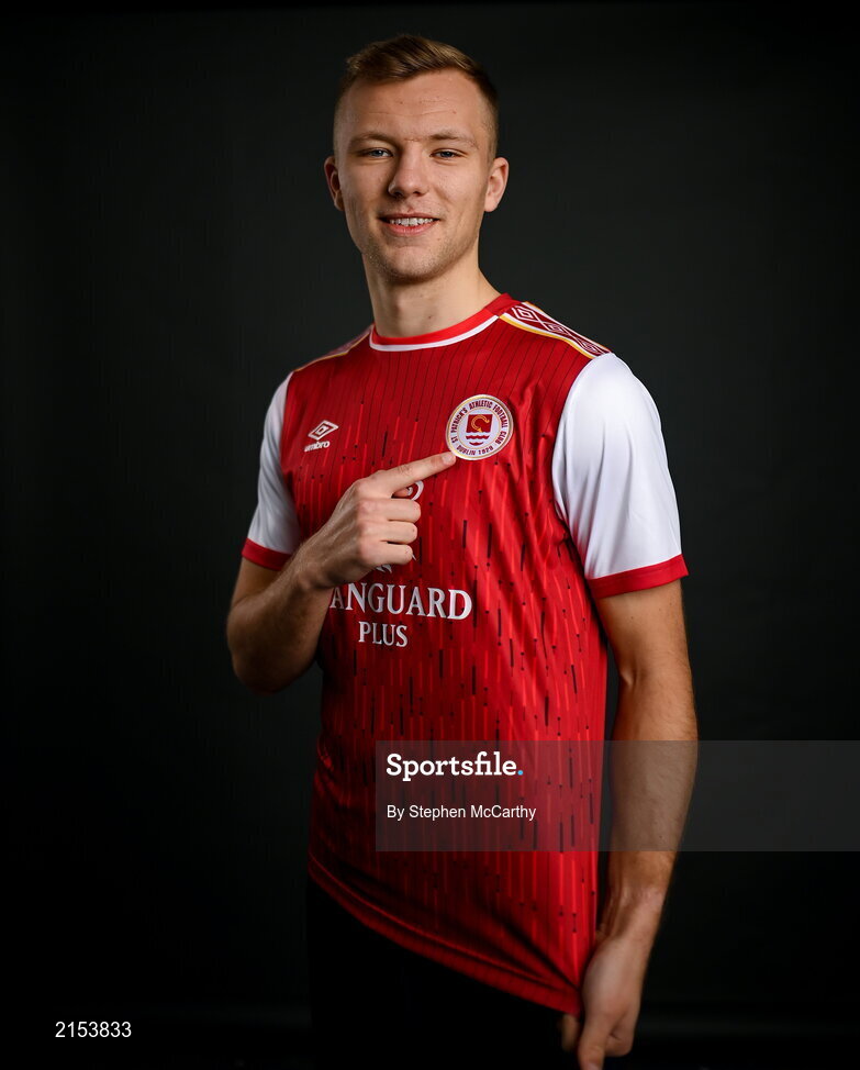 31 January 2022; Jamie Lennon poses for a portrait during a St Patrick's Athletic squad portrait session at Ballyoulster United Football Club in Kildare. Photo by Stephen McCarthy/Sportsfile