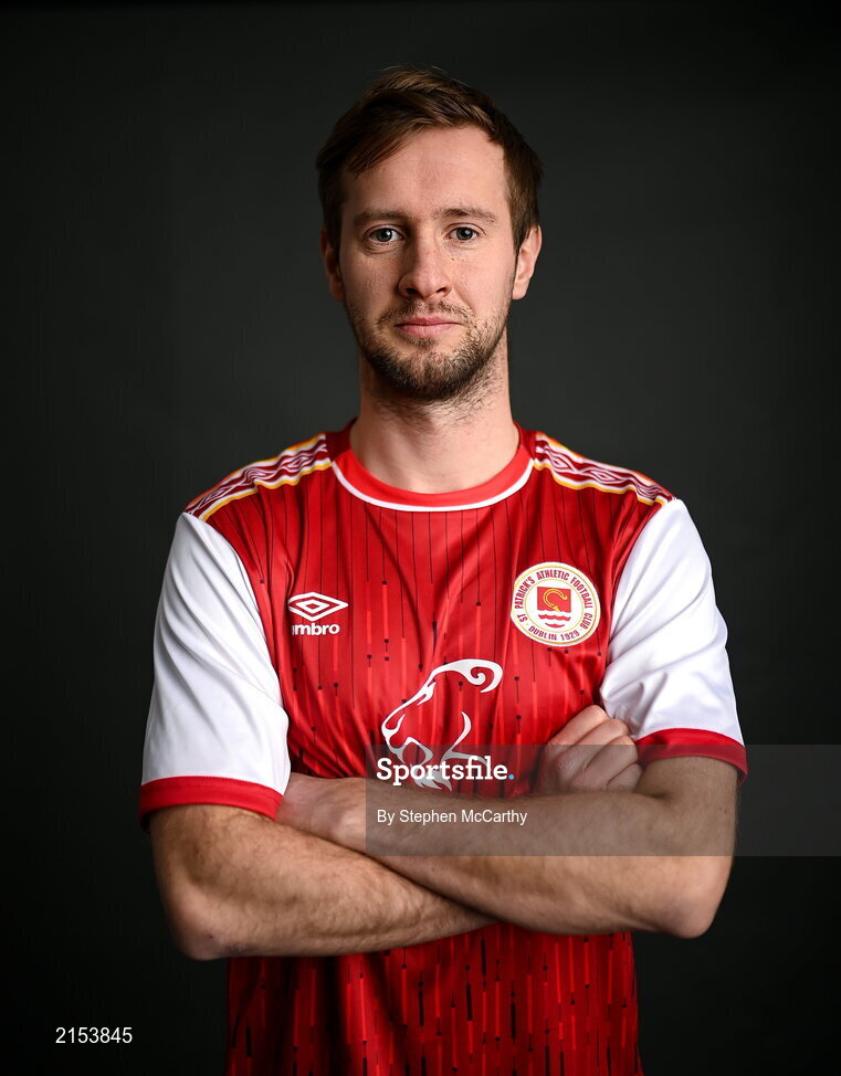 31 January 2022; Billy King poses for a portrait during a St Patrick's Athletic squad portrait session at Ballyoulster United Football Club in Kildare. Photo by Stephen McCarthy/Sportsfile