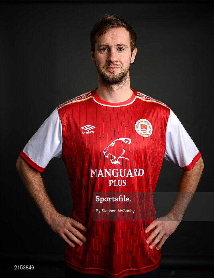 31 January 2022; Billy King poses for a portrait during a St Patrick's Athletic squad portrait session at Ballyoulster United Football Club in Kildare. Photo by Stephen McCarthy/Sportsfile