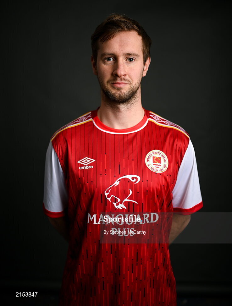 31 January 2022; Billy King poses for a portrait during a St Patrick's Athletic squad portrait session at Ballyoulster United Football Club in Kildare. Photo by Stephen McCarthy/Sportsfile