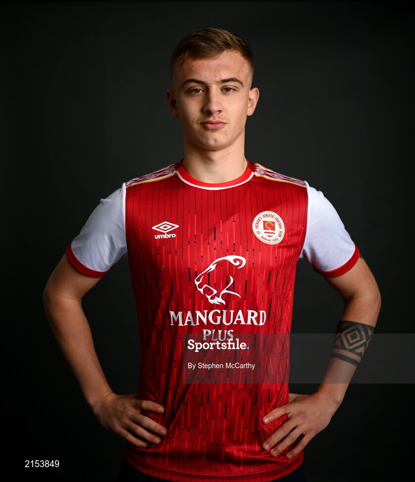 31 January 2022; Ben Curtis poses for a portrait during a St Patrick's Athletic squad portrait session at Ballyoulster United Football Club in Kildare. Photo by Stephen McCarthy/Sportsfile