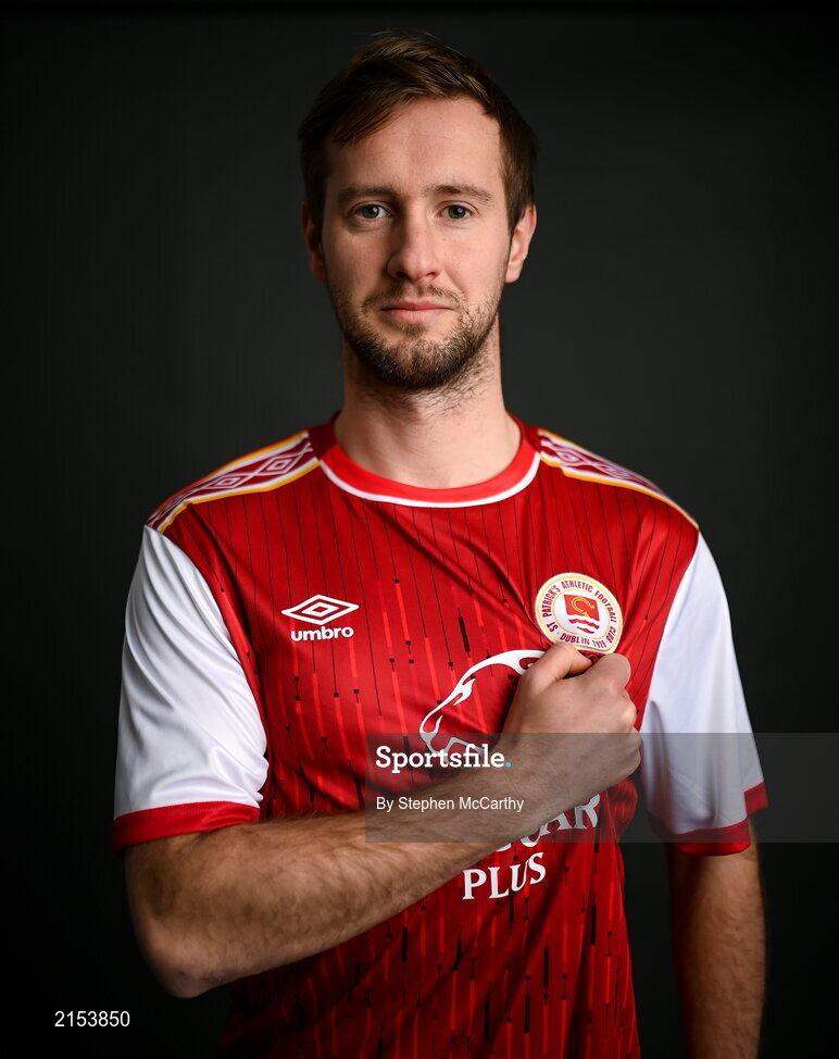 31 January 2022; Billy King poses for a portrait during a St Patrick's Athletic squad portrait session at Ballyoulster United Football Club in Kildare. Photo by Stephen McCarthy/Sportsfile
