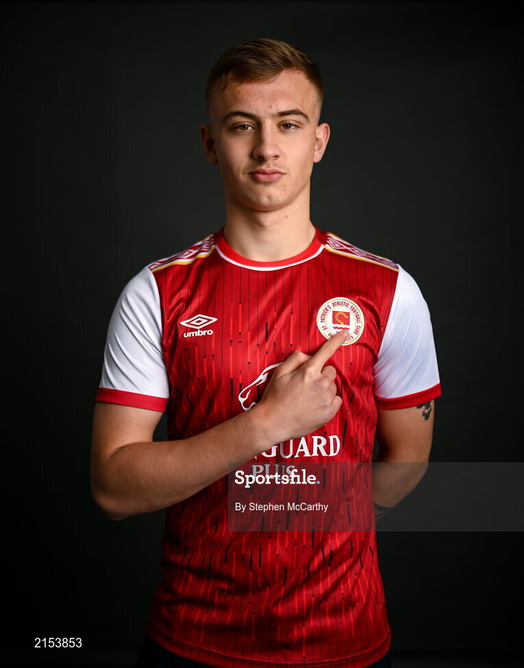 31 January 2022; Ben Curtis poses for a portrait during a St Patrick's Athletic squad portrait session at Ballyoulster United Football Club in Kildare. Photo by Stephen McCarthy/Sportsfile