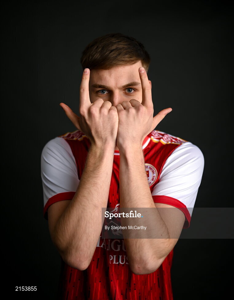 31 January 2022; Cian Kelly poses for a portrait during a St Patrick's Athletic squad portrait session at Ballyoulster United Football Club in Kildare. Photo by Stephen McCarthy/Sportsfile