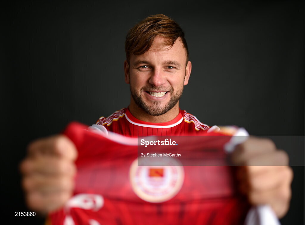 31 January 2022; Paddy Barrett poses for a portrait during a St Patrick's Athletic squad portrait session at Ballyoulster United Football Club in Kildare. Photo by Stephen McCarthy/Sportsfile