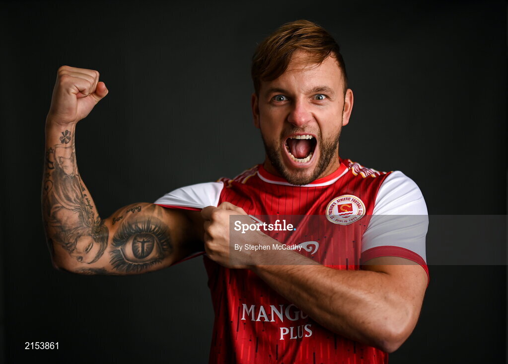 31 January 2022; Paddy Barrett poses for a portrait during a St Patrick's Athletic squad portrait session at Ballyoulster United Football Club in Kildare. Photo by Stephen McCarthy/Sportsfile