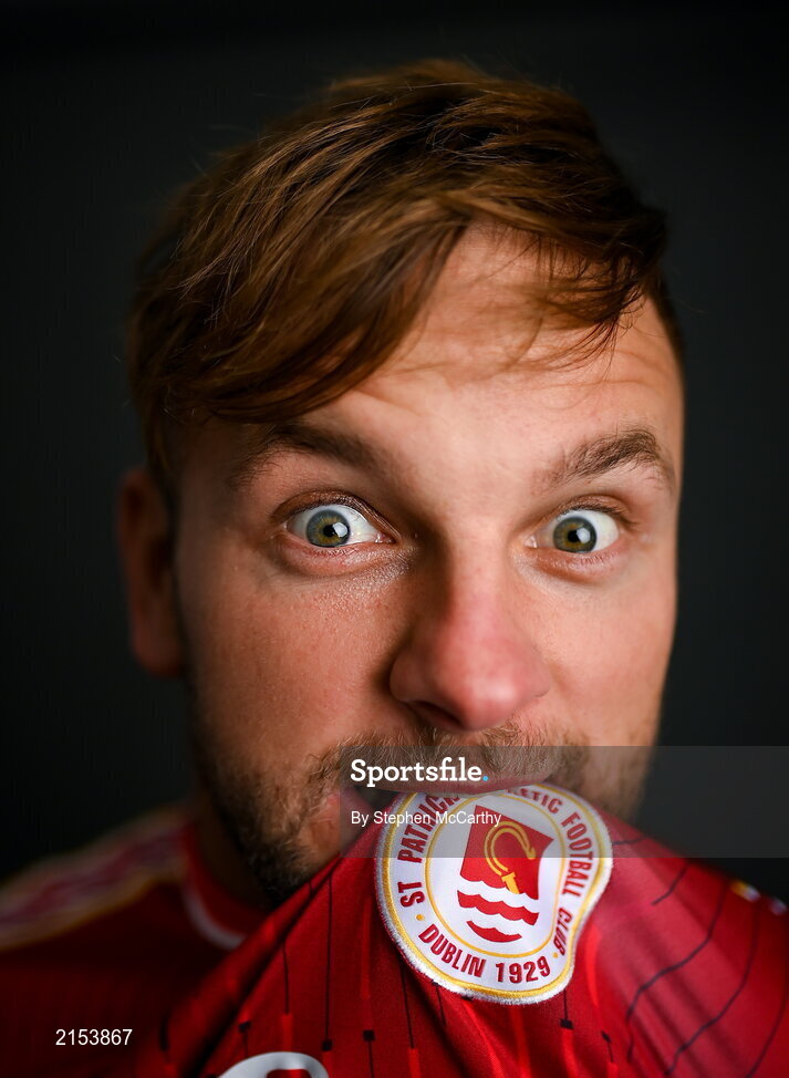 31 January 2022; Paddy Barrett poses for a portrait during a St Patrick's Athletic squad portrait session at Ballyoulster United Football Club in Kildare. Photo by Stephen McCarthy/Sportsfile