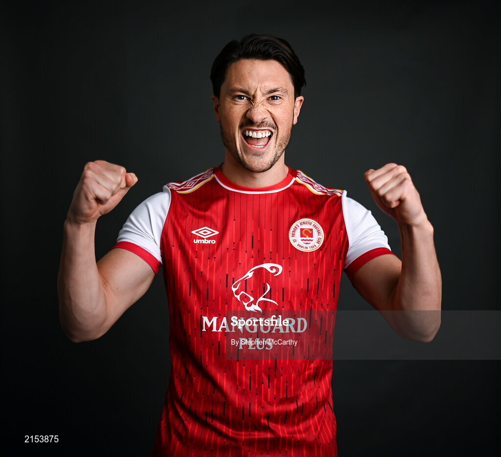 31 January 2022; Ronan Coughlan poses for a portrait during a St Patrick's Athletic squad portrait session at Ballyoulster United Football Club in Kildare. Photo by Stephen McCarthy/Sportsfile