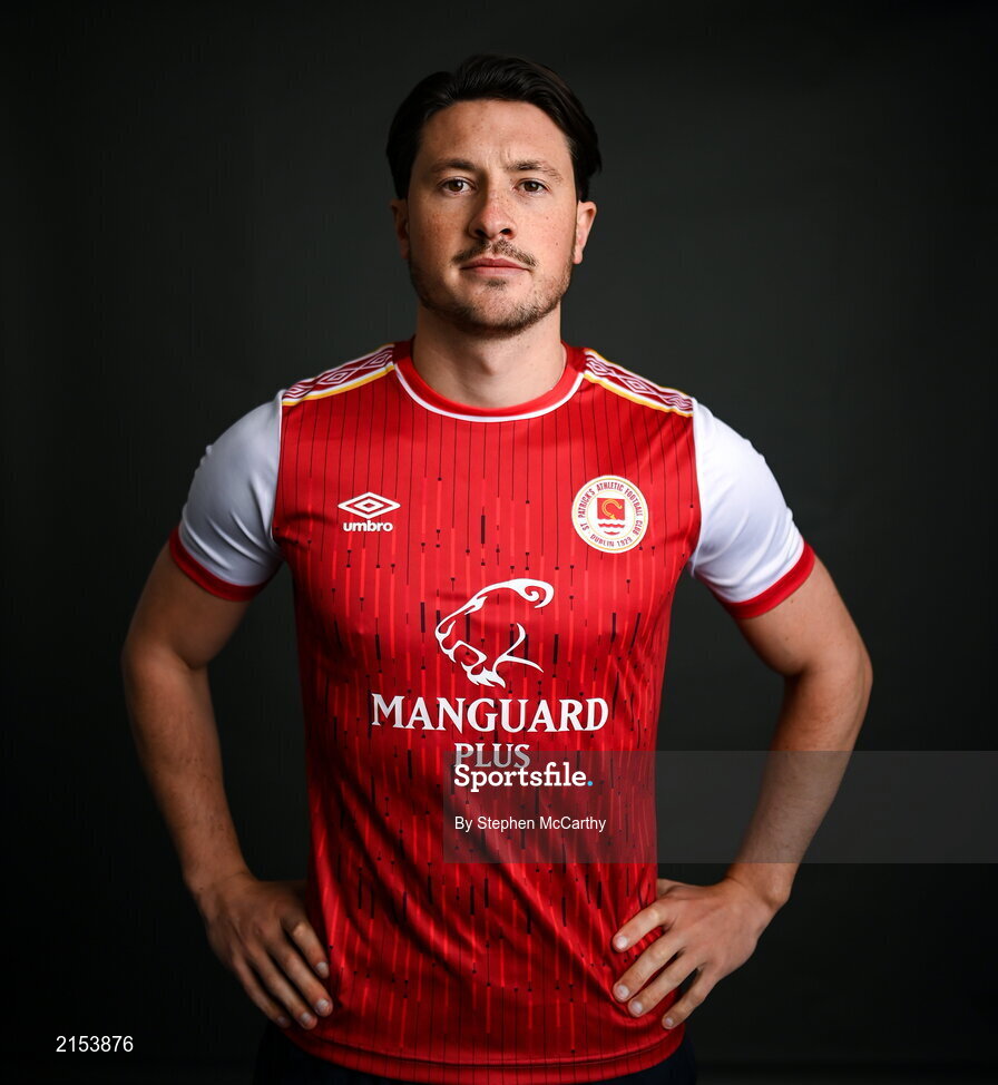 31 January 2022; Ronan Coughlan poses for a portrait during a St Patrick's Athletic squad portrait session at Ballyoulster United Football Club in Kildare. Photo by Stephen McCarthy/Sportsfile