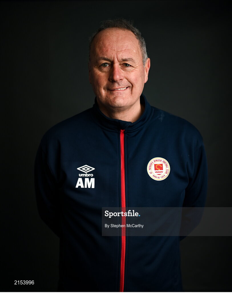 31 January 2022; Technical director Alan Mathews poses for a portrait during a St Patrick's Athletic squad portrait session at Ballyoulster United Football Club in Kildare. Photo by Stephen McCarthy/Sportsfile