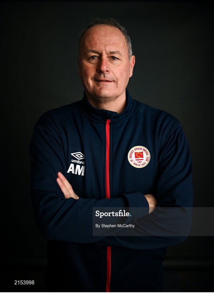 31 January 2022; Technical director Alan Mathews poses for a portrait during a St Patrick's Athletic squad portrait session at Ballyoulster United Football Club in Kildare. Photo by Stephen McCarthy/Sportsfile