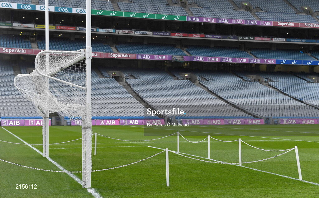 5 February 2022; A general view of the pitch before the AIB GAA Hurling All-Ireland Junior Club Championship Final match between Ballygiblin, Cork, and Mooncoin, Kilkenny, at Croke Park in Dublin. Photo by Piaras Ó Mídheach/Sportsfile