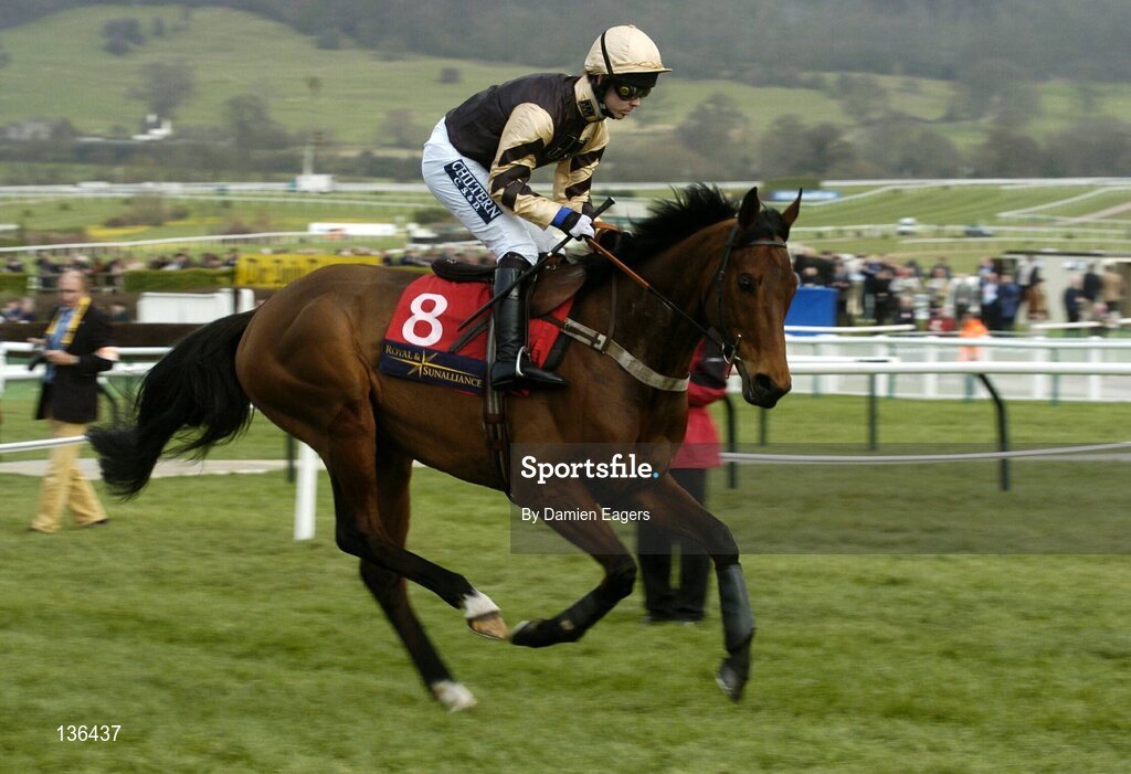 17 March 2004; Inglis Drever, with Graham Lee up, the Royal & Sunalliance Novices Hurdle Race, Cheltenham Festival, Prestbury Park, Cheltenham, England. Horse Racing. Picture credit; Damien Eagers / SPORTSFILE *EDI*