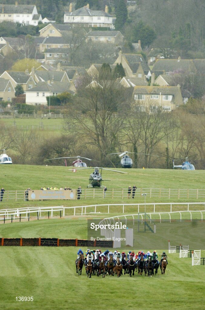 17 March 2004; The runners and riders during the Coral Cup, Cheltenham Festival, Prestbury Park, Cheltenham, England. Horse Racing. Picture credit; Damien Eagers / SPORTSFILE *EDI*
