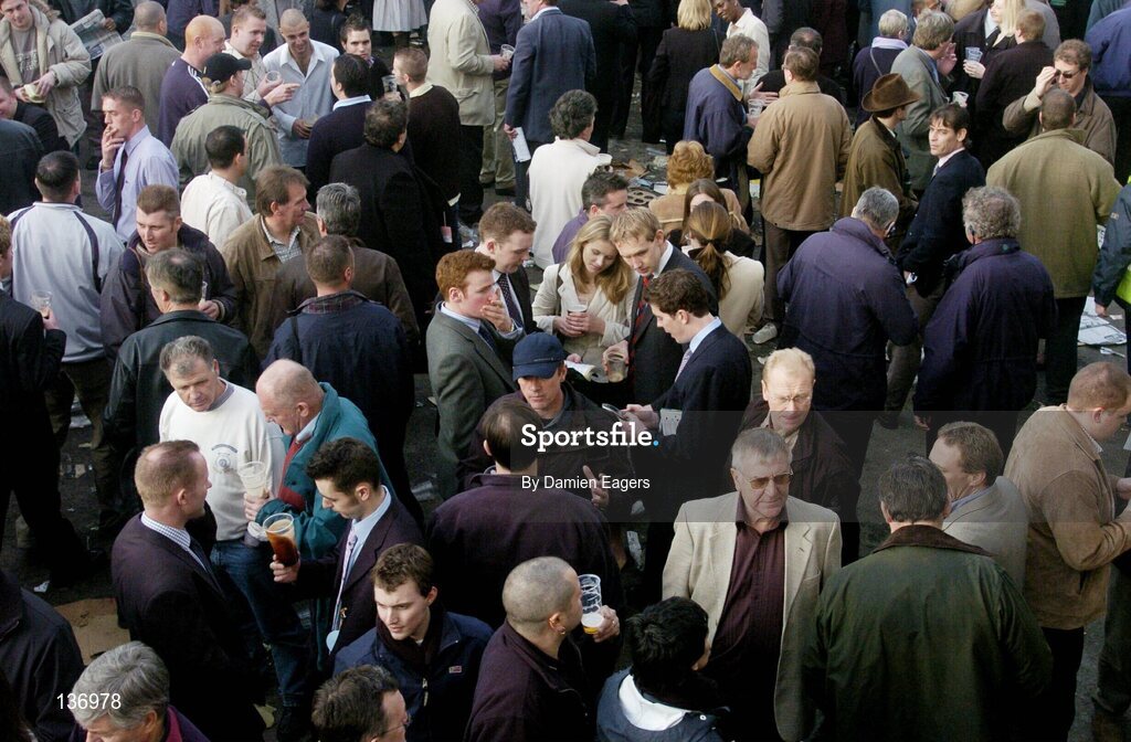 17 March 2004; Spectators pictured at the Cheltenham Festival, Prestbury Park, Cheltenham, England. Horse Racing. Picture credit; Damien Eagers / SPORTSFILE *EDI*