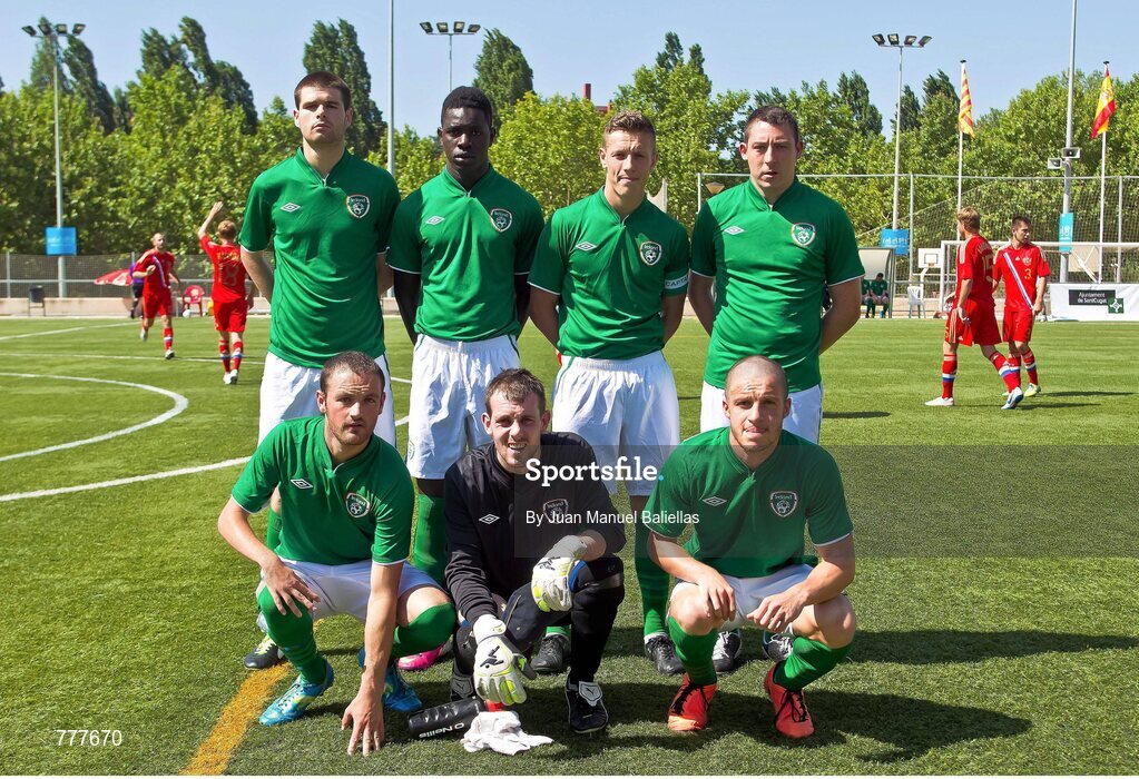 28 July 2013; The Ireland team. 2013 CPISRA Intercontinental Cup, Group B, Ireland v Russia, Stadium ZEM Jaume Tubau, Sant Cugat del Valles, Barcelona, Spain. Picture credit: Juan Manuel Baliellas / SPORTSFILE