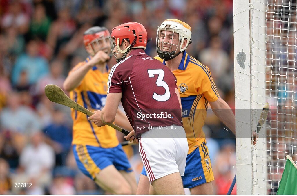 28 July 2013; Conor McGrath, Clare, celebrates after scoring his side's goal. GAA Hurling All-Ireland Senior Championship, Quarter-Final, Galway v Clare, Semple Stadium, Thurles, Co. Tipperary. Picture credit: Stephen McCarthy / SPORTSFILE