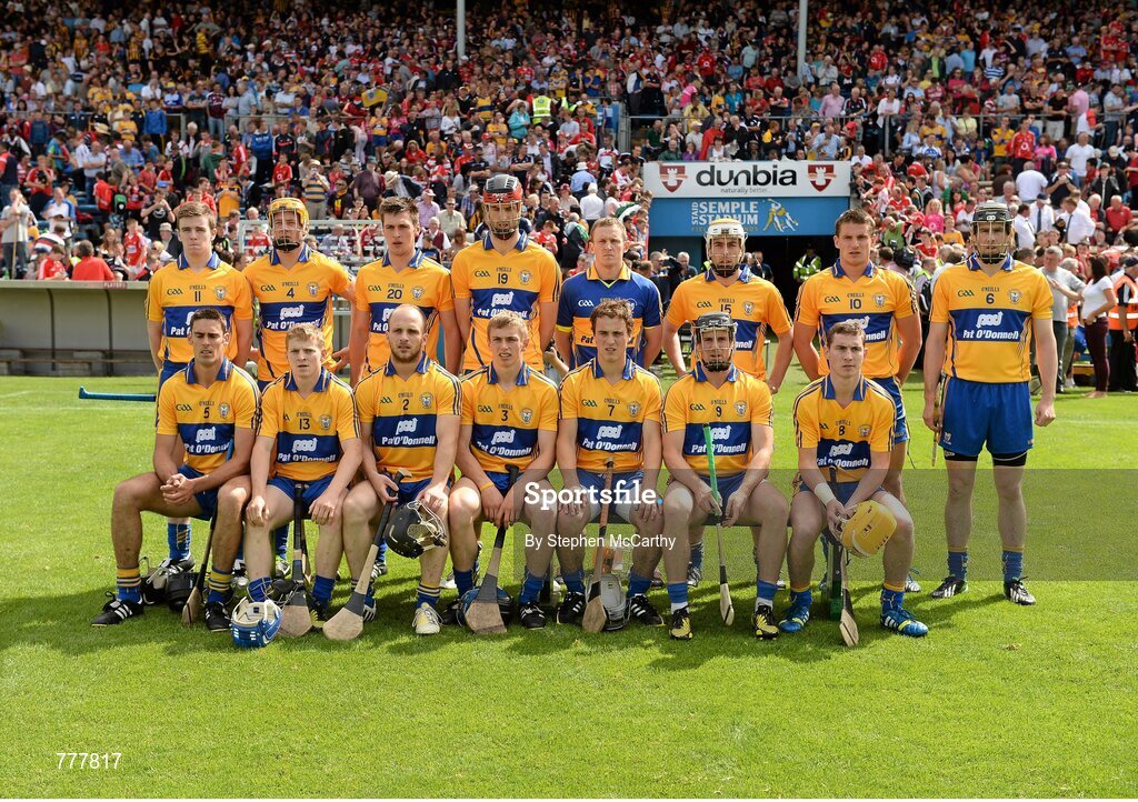 28 July 2013; The Clare team. GAA Hurling All-Ireland Senior Championship, Quarter-Final, Galway v Clare, Semple Stadium, Thurles, Co. Tipperary. Picture credit: Stephen McCarthy / SPORTSFILE