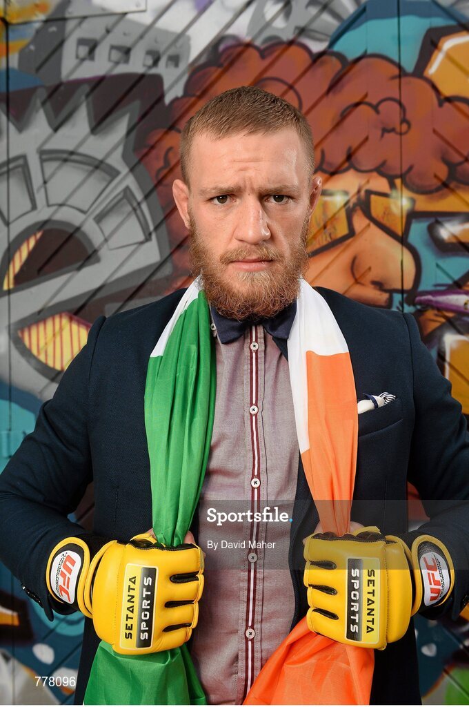 30 July 2013; UFC 163 will be live and exclusive on Setanta Sports this weekend and UFC fighter Conor ‘The Notorious’ McGregor was in Dublin today ahead of the event which takes place in the HSBC Arena in Rio de Janeiro in the early hours of Sunday, 4th August 2013. Subscribe now for €19.99 per month either online or by calling our subscriber line on: 0818 20 30 40. From August 1st, Setanta Sports customers will be able to receive BT Sport 1, BT Sport 2 and the ESPN channel as part of the Setanta Sports Pack. This game changing deal means that Irish UFC fans will be able to watch over 30 live events per year, as well additional UFC programming such the Ultimate Fighter and Inside the Octagon. Setanta Sports, Prince’s Street, Dublin. Picture credit: David Maher / SPORTSFILE