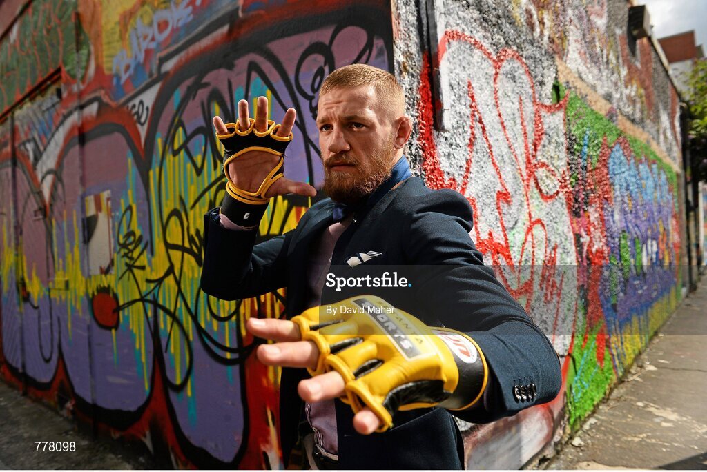 30 July 2013; UFC 163 will be live and exclusive on Setanta Sports this weekend and UFC fighter Conor ‘The Notorious’ McGregor was in Dublin today ahead of the event which takes place in the HSBC Arena in Rio de Janeiro in the early hours of Sunday, 4th August 2013. Subscribe now for €19.99 per month either online or by calling our subscriber line on: 0818 20 30 40. From August 1st, Setanta Sports customers will be able to receive BT Sport 1, BT Sport 2 and the ESPN channel as part of the Setanta Sports Pack. This game changing deal means that Irish UFC fans will be able to watch over 30 live events per year, as well additional UFC programming such the Ultimate Fighter and Inside the Octagon. Setanta Sports, Prince’s Street, Dublin. Picture credit: David Maher / SPORTSFILE