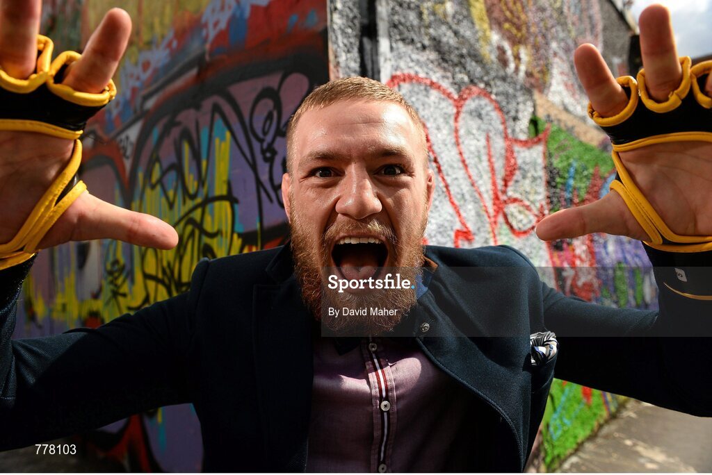 30 July 2013; UFC 163 will be live and exclusive on Setanta Sports this weekend and UFC fighter Conor ‘The Notorious’ McGregor was in Dublin today ahead of the event which takes place in the HSBC Arena in Rio de Janeiro in the early hours of Sunday, 4th August 2013. Subscribe now for €19.99 per month either online or by calling our subscriber line on: 0818 20 30 40. From August 1st, Setanta Sports customers will be able to receive BT Sport 1, BT Sport 2 and the ESPN channel as part of the Setanta Sports Pack. This game changing deal means that Irish UFC fans will be able to watch over 30 live events per year, as well additional UFC programming such the Ultimate Fighter and Inside the Octagon. Setanta Sports, Prince’s Street, Dublin. Picture credit: David Maher / SPORTSFILE