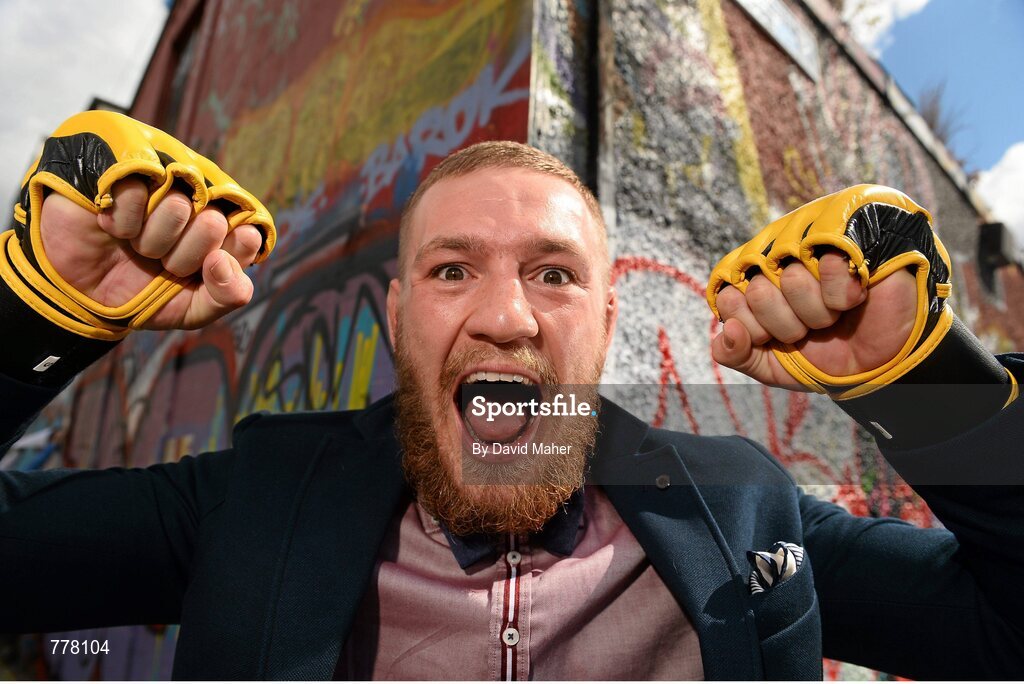 30 July 2013; UFC 163 will be live and exclusive on Setanta Sports this weekend and UFC fighter Conor ‘The Notorious’ McGregor was in Dublin today ahead of the event which takes place in the HSBC Arena in Rio de Janeiro in the early hours of Sunday, 4th August 2013. Subscribe now for €19.99 per month either online or by calling our subscriber line on: 0818 20 30 40. From August 1st, Setanta Sports customers will be able to receive BT Sport 1, BT Sport 2 and the ESPN channel as part of the Setanta Sports Pack. This game changing deal means that Irish UFC fans will be able to watch over 30 live events per year, as well additional UFC programming such the Ultimate Fighter and Inside the Octagon. Setanta Sports, Prince’s Street, Dublin. Picture credit: David Maher / SPORTSFILE