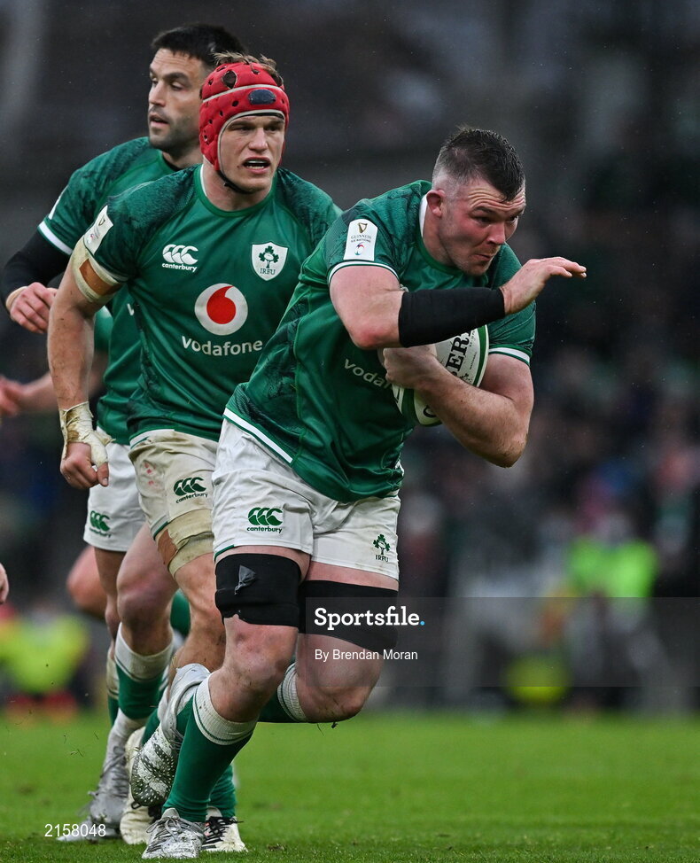 5 February 2022; Peter O’Mahony of Ireland during the Guinness Six Nations Rugby Championship match between Ireland and Wales at Aviva Stadium in Dublin. Photo by Brendan Moran/Sportsfile