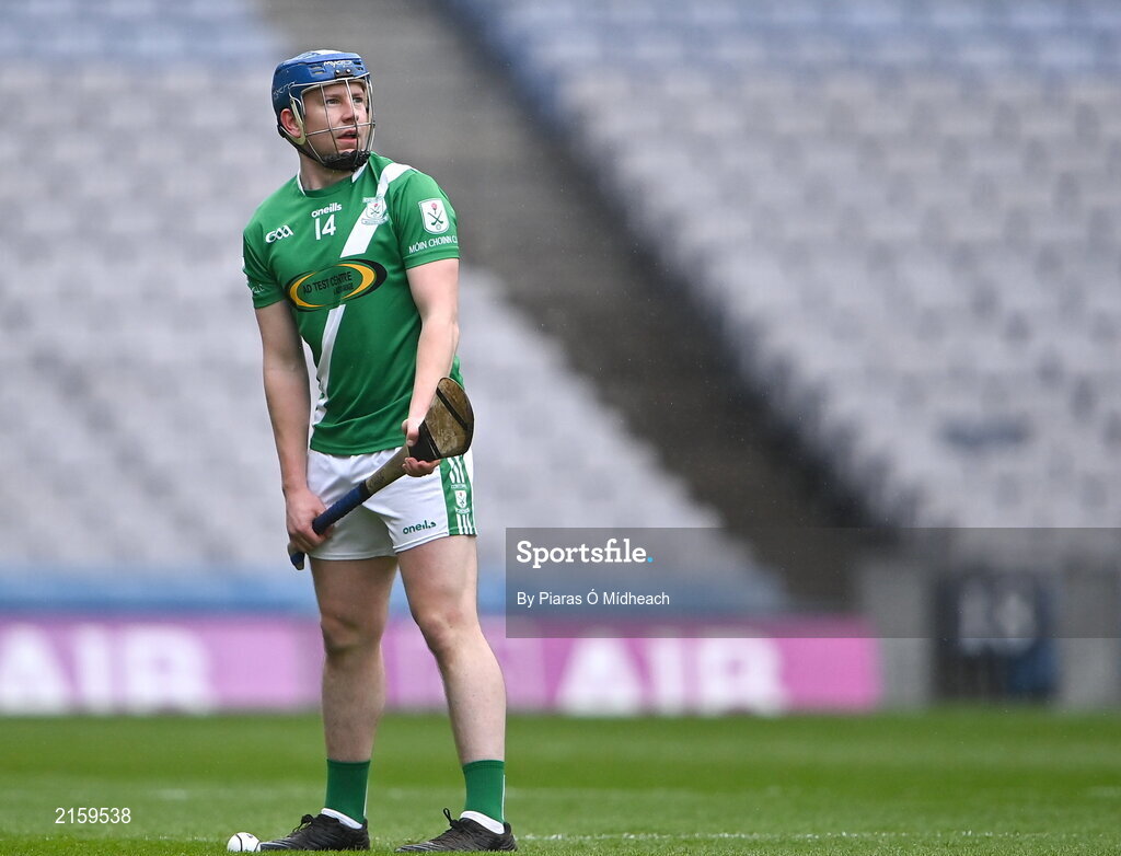5 February 2022; Patrick Walsh of Mooncoin during the AIB GAA Hurling All-Ireland Junior Club Championship Final match between Ballygiblin, Cork, and Mooncoin, Kilkenny, at Croke Park in Dublin. Photo by Piaras Ó Mídheach/Sportsfile
