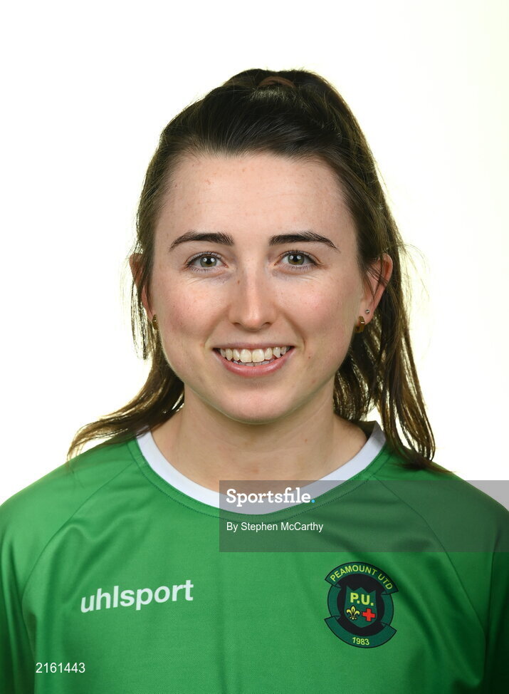 8 February 2022; Sadhbh Doyle during a Peamount United squad portrait session at PRL Park in Greenogue, Dublin. Photo by Stephen McCarthy/Sportsfile