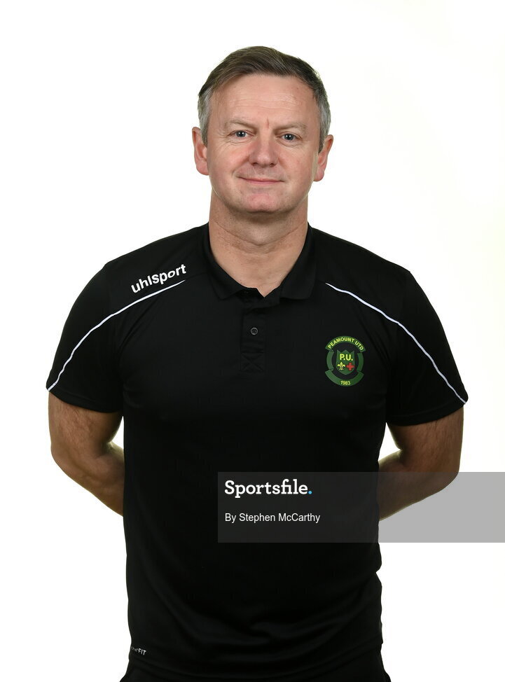 8 February 2022; Manager James O'Callaghan during a Peamount United squad portrait session at PRL Park in Greenogue, Dublin. Photo by Stephen McCarthy/Sportsfile