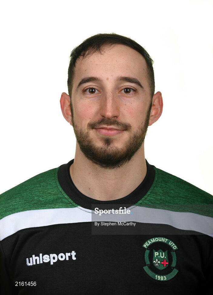 8 February 2022; Physiotherapist Aaron Fattore during a Peamount United squad portrait session at PRL Park in Greenogue, Dublin. Photo by Stephen McCarthy/Sportsfile