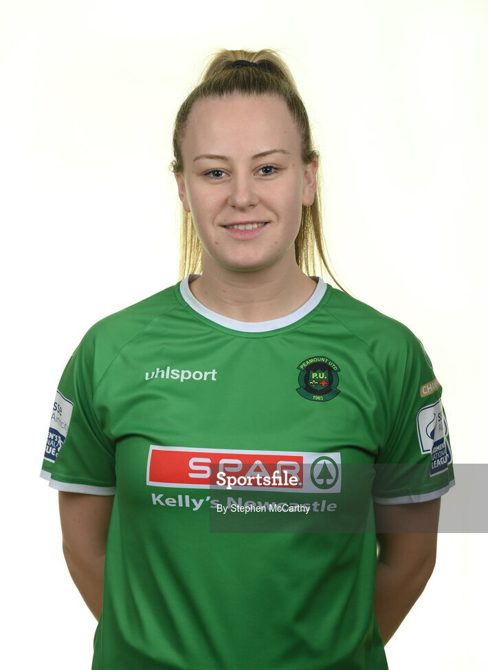 8 February 2022; Lauren Kelly during a Peamount United squad portrait session at PRL Park in Greenogue, Dublin. Photo by Stephen McCarthy/Sportsfile