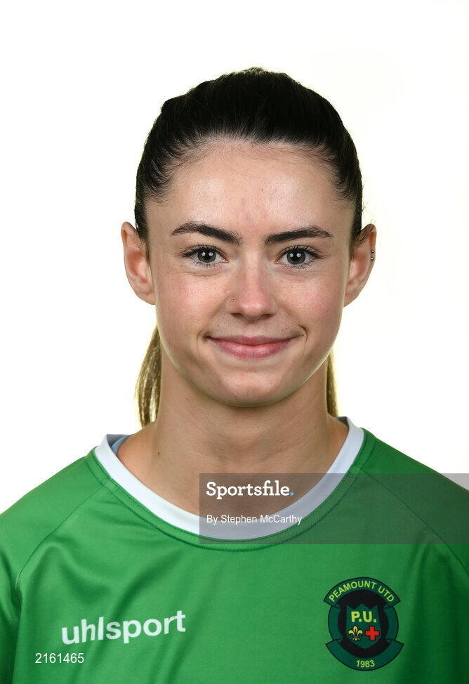 8 February 2022; Lauryn O’Callaghan during a Peamount United squad portrait session at PRL Park in Greenogue, Dublin. Photo by Stephen McCarthy/Sportsfile