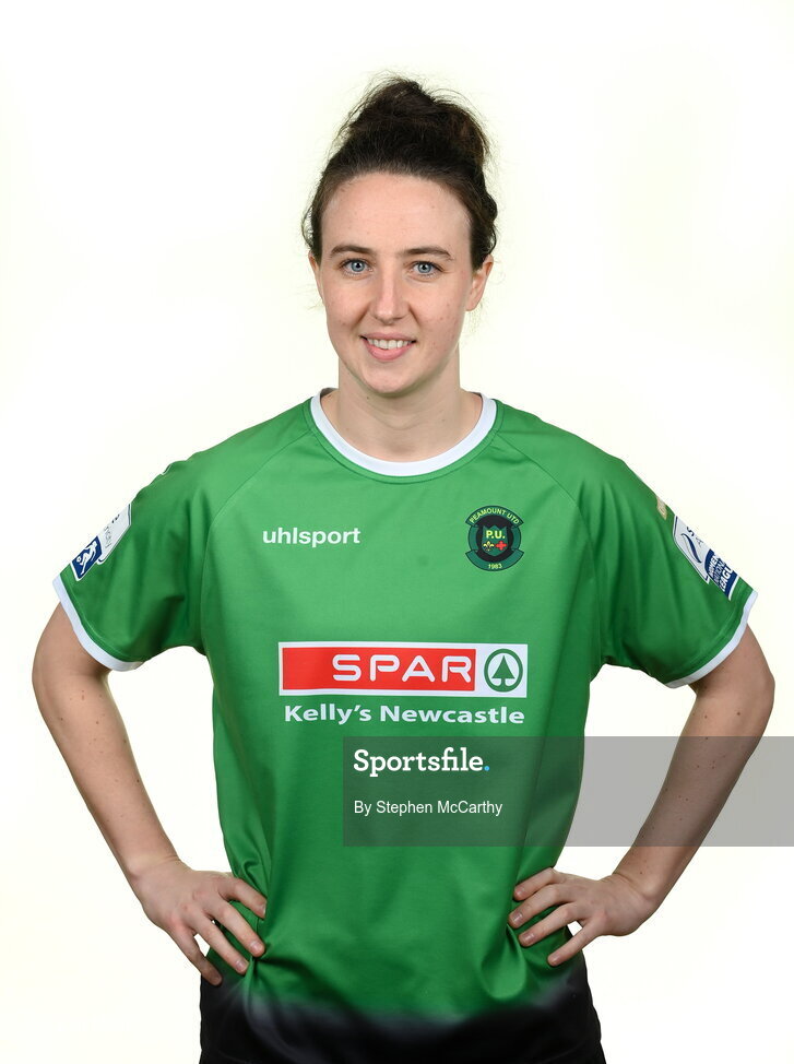8 February 2022; Karen Duggan during a Peamount United squad portrait session at PRL Park in Greenogue, Dublin. Photo by Stephen McCarthy/Sportsfile