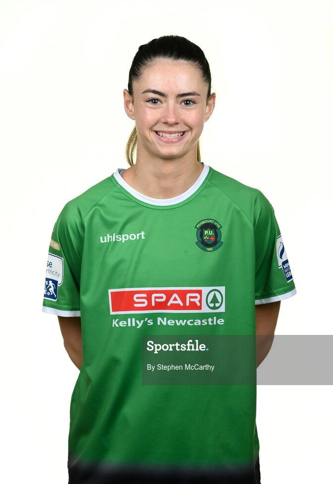 8 February 2022; Lauryn O’Callaghan during a Peamount United squad portrait session at PRL Park in Greenogue, Dublin. Photo by Stephen McCarthy/Sportsfile