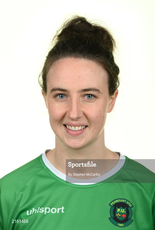 8 February 2022; Karen Duggan during a Peamount United squad portrait session at PRL Park in Greenogue, Dublin. Photo by Stephen McCarthy/Sportsfile