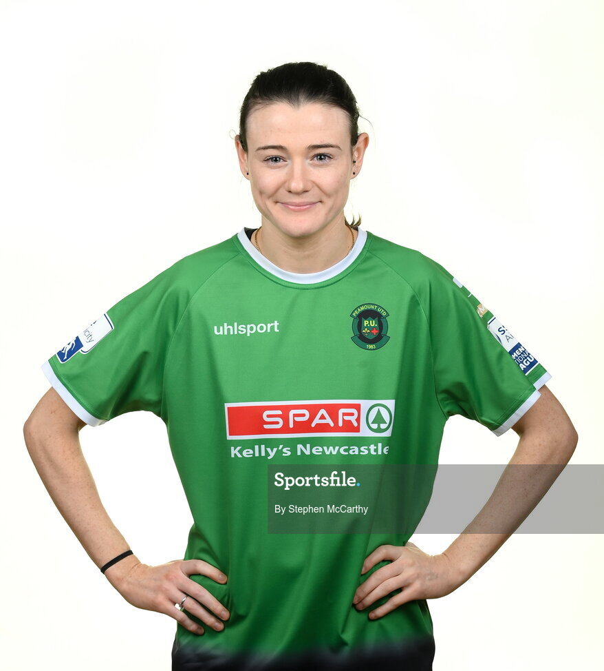 8 February 2022; Jetta Berrill during a Peamount United squad portrait session at PRL Park in Greenogue, Dublin. Photo by Stephen McCarthy/Sportsfile