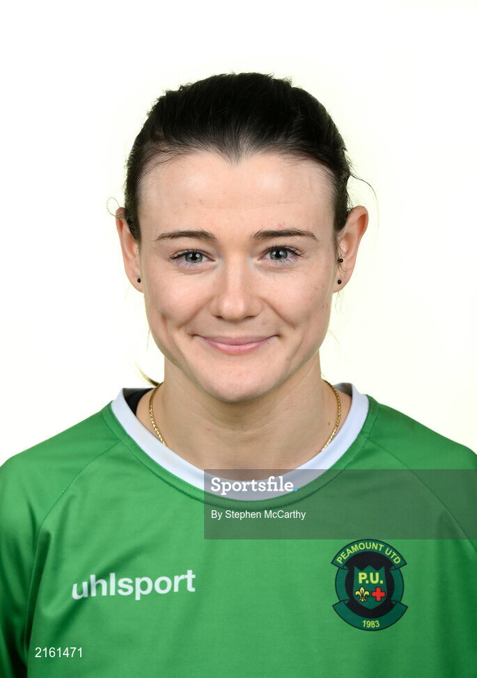 8 February 2022; Jetta Berrill during a Peamount United squad portrait session at PRL Park in Greenogue, Dublin. Photo by Stephen McCarthy/Sportsfile