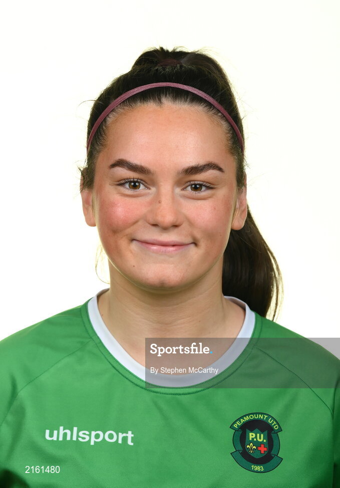 8 February 2022; Alannah McEvoy during a Peamount United squad portrait session at PRL Park in Greenogue, Dublin. Photo by Stephen McCarthy/Sportsfile