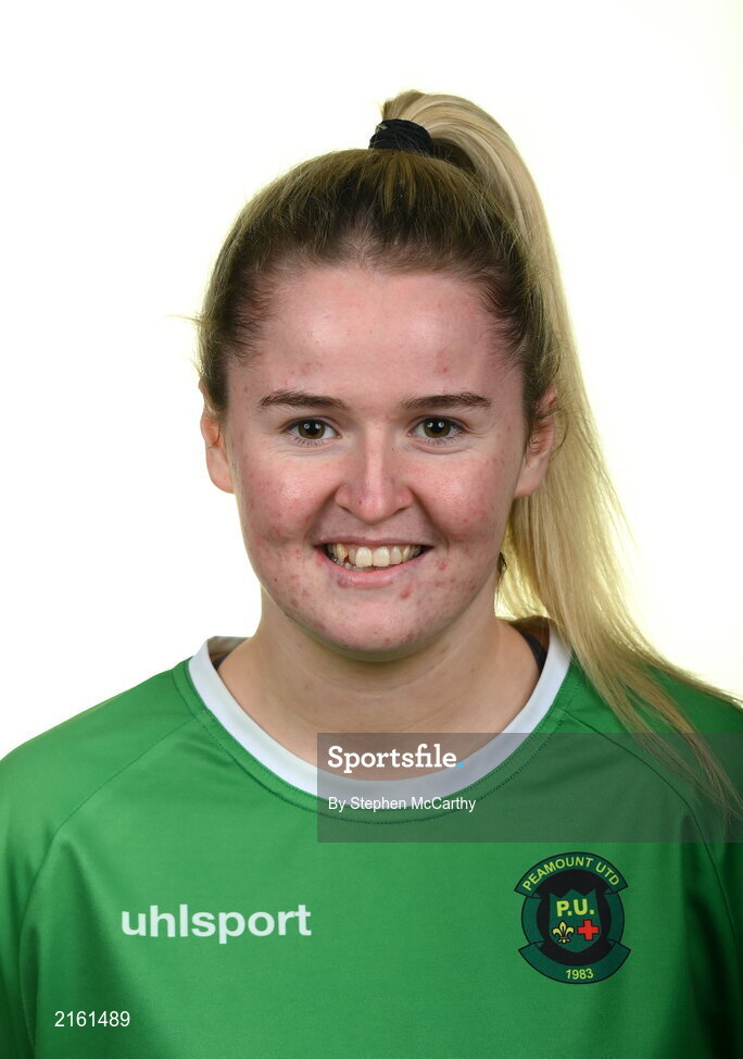 8 February 2022; Erin McLaughlin during a Peamount United squad portrait session at PRL Park in Greenogue, Dublin. Photo by Stephen McCarthy/Sportsfile