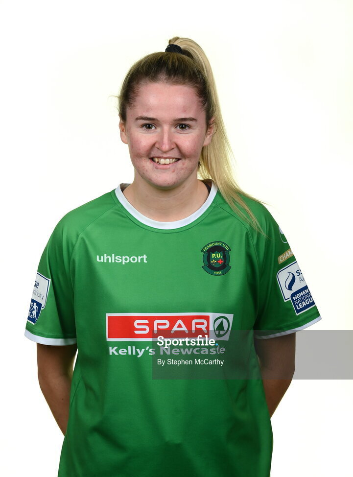 8 February 2022; Erin McLaughlin during a Peamount United squad portrait session at PRL Park in Greenogue, Dublin. Photo by Stephen McCarthy/Sportsfile