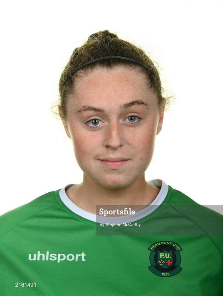 8 February 2022; Rebecca McMahon during a Peamount United squad portrait session at PRL Park in Greenogue, Dublin. Photo by Stephen McCarthy/Sportsfile