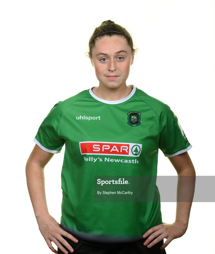 8 February 2022; Rebecca McMahon during a Peamount United squad portrait session at PRL Park in Greenogue, Dublin. Photo by Stephen McCarthy/Sportsfile