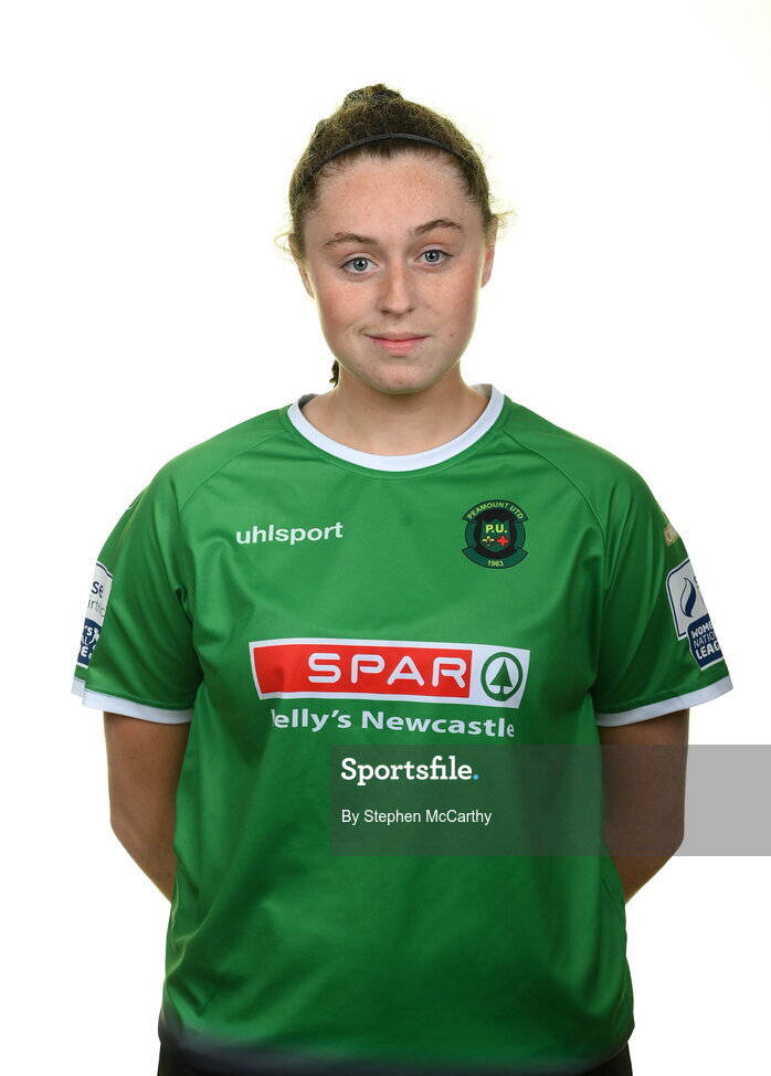 8 February 2022; Rebecca McMahon during a Peamount United squad portrait session at PRL Park in Greenogue, Dublin. Photo by Stephen McCarthy/Sportsfile