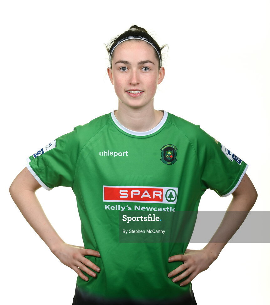 8 February 2022; Eve Conheady during a Peamount United squad portrait session at PRL Park in Greenogue, Dublin. Photo by Stephen McCarthy/Sportsfile