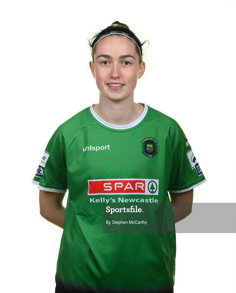 8 February 2022; Eve Conheady during a Peamount United squad portrait session at PRL Park in Greenogue, Dublin. Photo by Stephen McCarthy/Sportsfile