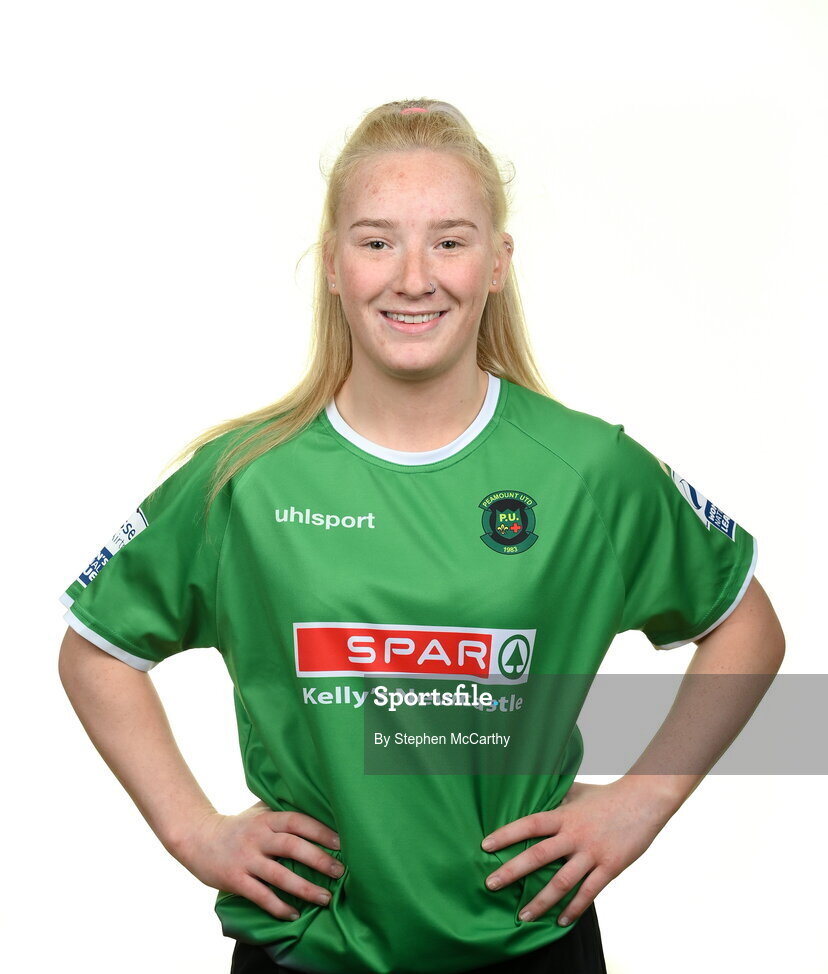 8 February 2022; Michelle Doonan during a Peamount United squad portrait session at PRL Park in Greenogue, Dublin. Photo by Stephen McCarthy/Sportsfile