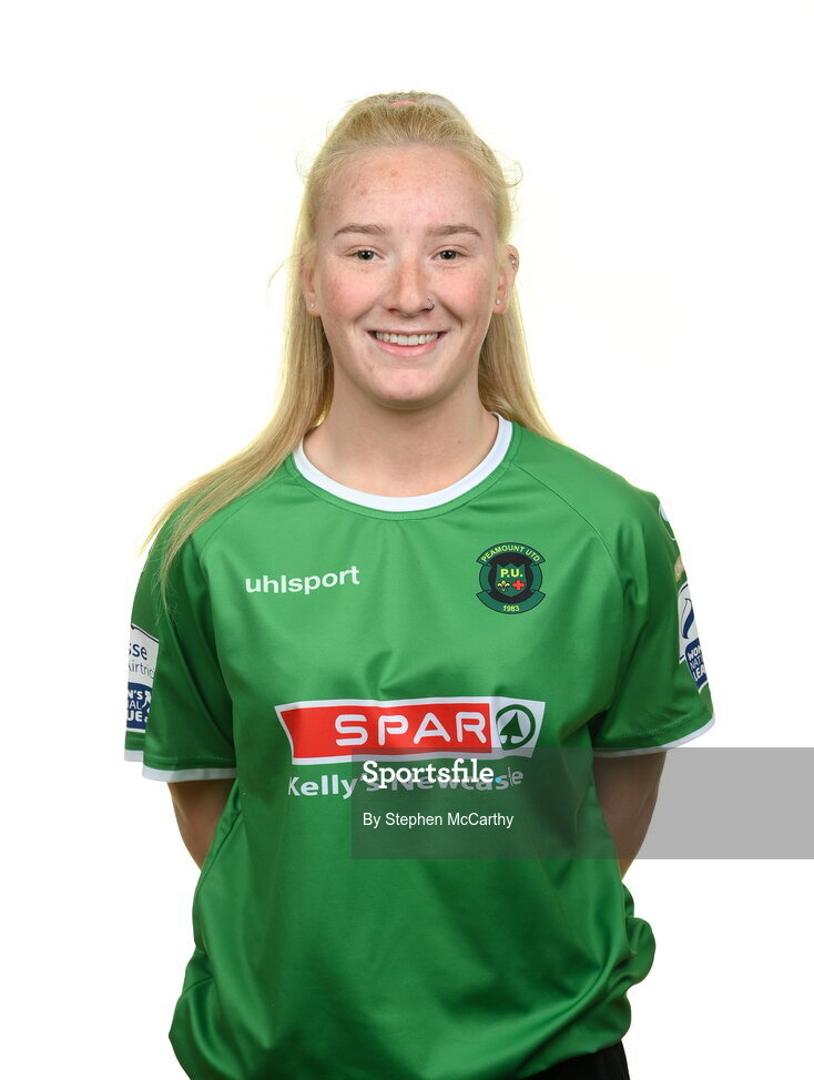 8 February 2022; Michelle Doonan during a Peamount United squad portrait session at PRL Park in Greenogue, Dublin. Photo by Stephen McCarthy/Sportsfile