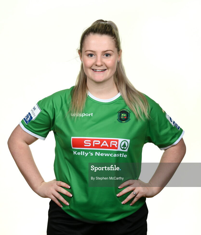 8 February 2022; Louise Masterson during a Peamount United squad portrait session at PRL Park in Greenogue, Dublin. Photo by Stephen McCarthy/Sportsfile