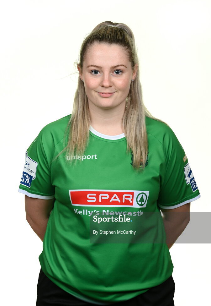 8 February 2022; Louise Masterson during a Peamount United squad portrait session at PRL Park in Greenogue, Dublin. Photo by Stephen McCarthy/Sportsfile